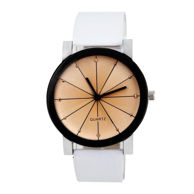 Luxury Brand Round Case Quartz Wrist Watch