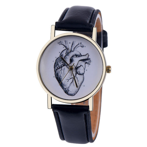Quartz Faux leather lady wristwatches