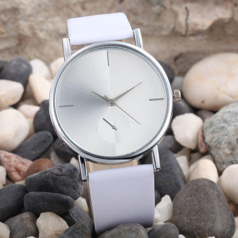 Quartz  Leather Strap Analog Wrist Watch For Women