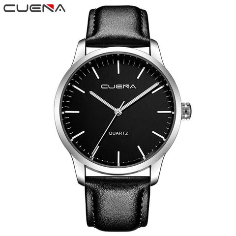 Luxury Brand Faux Leather Analog Wrist Watch For Men