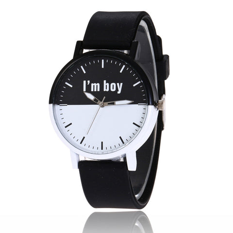 Black And White Fashion Quartz Wrist Watch For Women