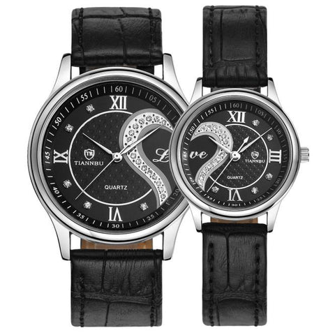 Ultrathin Leather Romantic Fashion couple Wrist Watches
