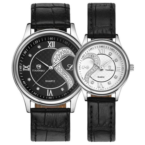 Ultra-thin Leather  Fashion Wrist Watches pair