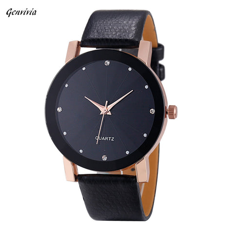 Quartz Business style Leather Band Wristwatch