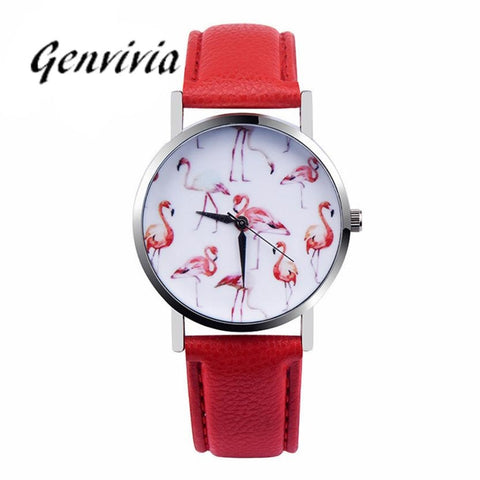 Genvivia Ladies Leather Band Vogue Wrist Watch