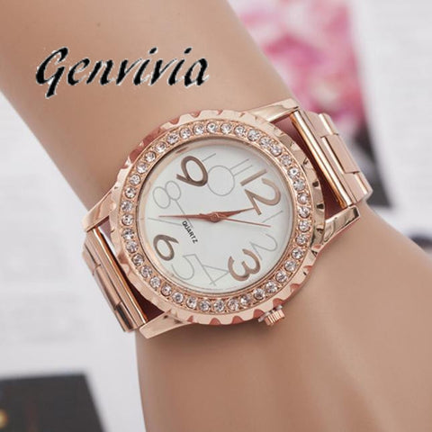 Fashion Luxury Women's Men's  gold Wrist Watch