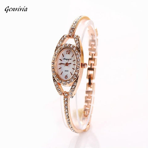 GENVIVIA fashion stainless steel gold watches