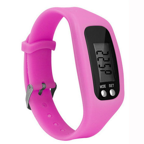 10 Colored Digital Walking Distance Counter  Watch
