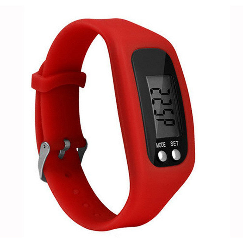 10 Colored Digital Walking Distance Counter  Watch