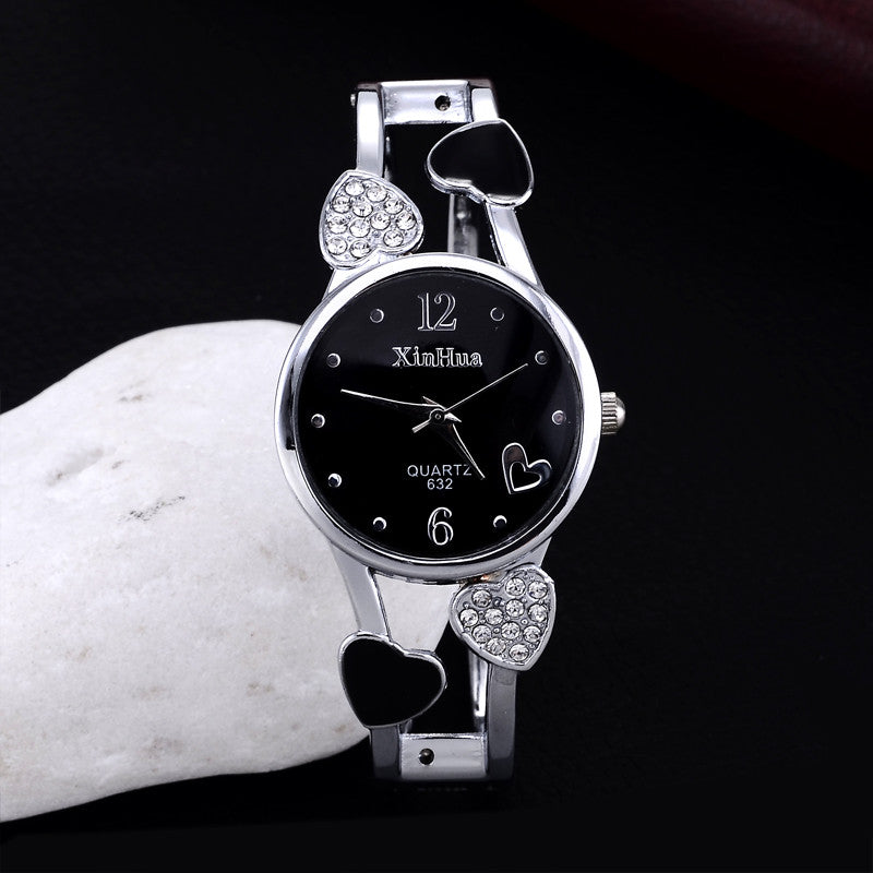 Fashion Steel Bracelet  Women'S Rhinestone Watches