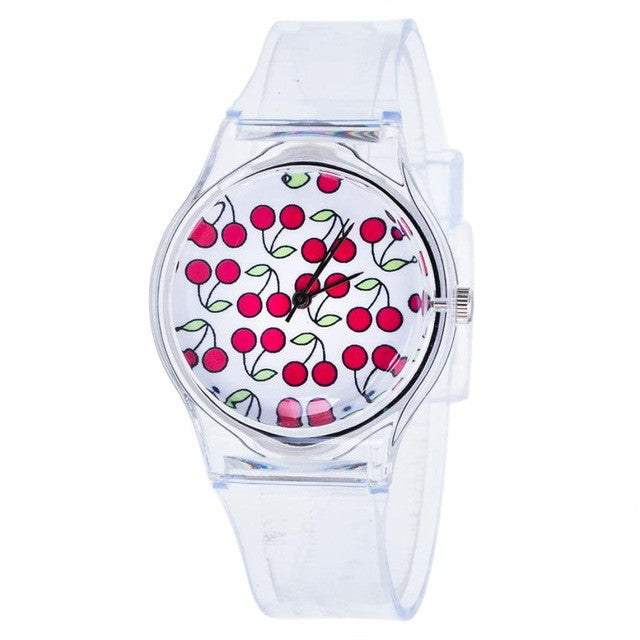 Transparent Quartz Silicone Watch for Children