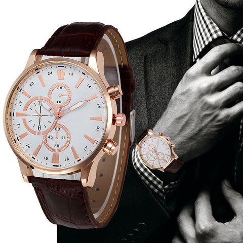 New fashion  Business leather Quartz watches