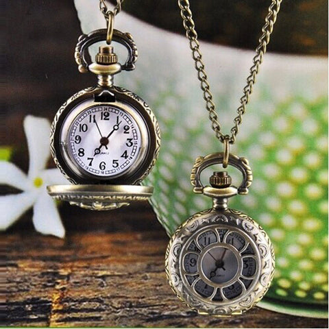 Hot Fashion Vintage Bronze Quartz Pocket Watch