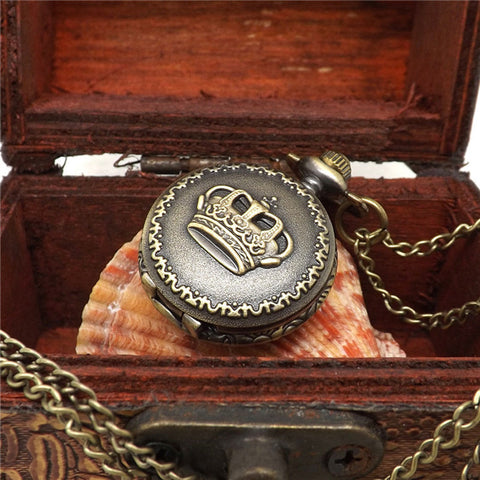 Hot Fashion Vintage Bronze Quartz Pocket Watch