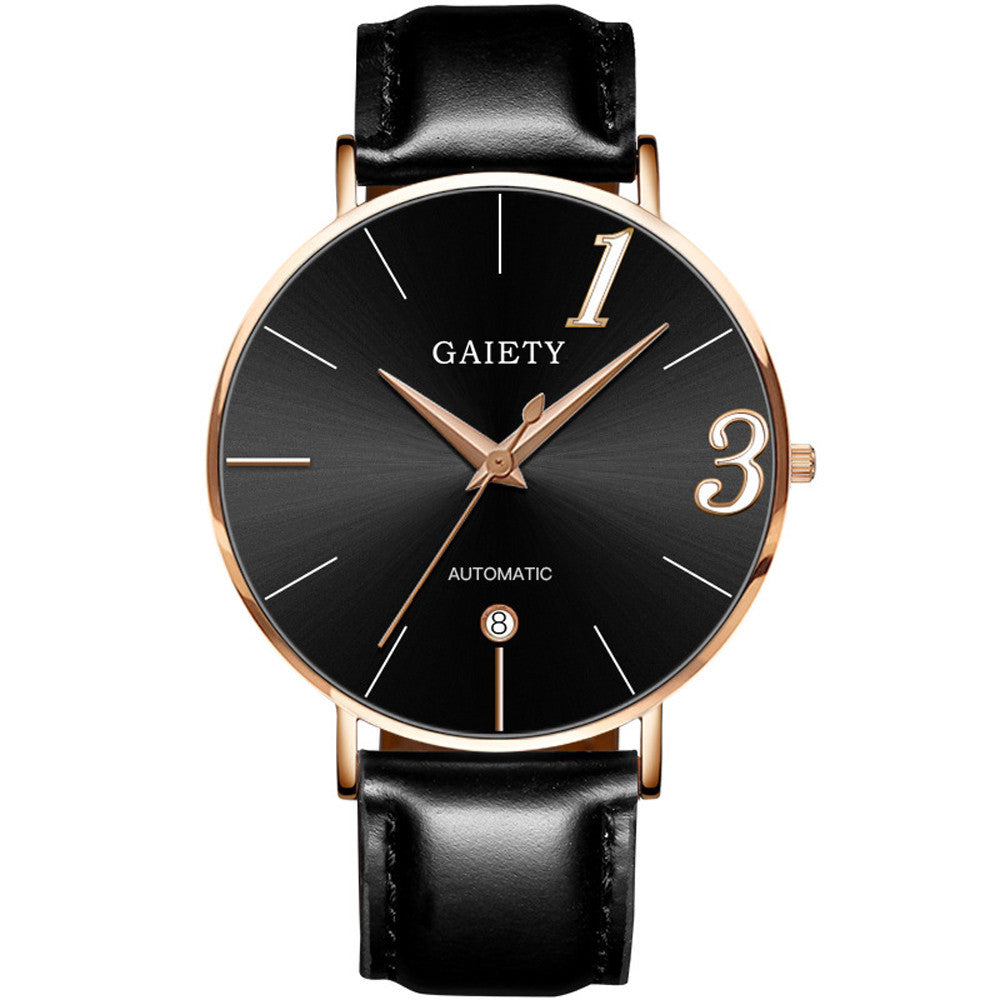 Fashion Couple Watch Leather Strap  Analog Quartz Ladies Wrist Watches